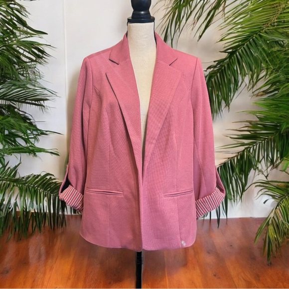 41 Hawthorn Natalie Knit Blazer - 1X - Dusty Pink (Reads as Purple on Tag) - Picture 1 of 15